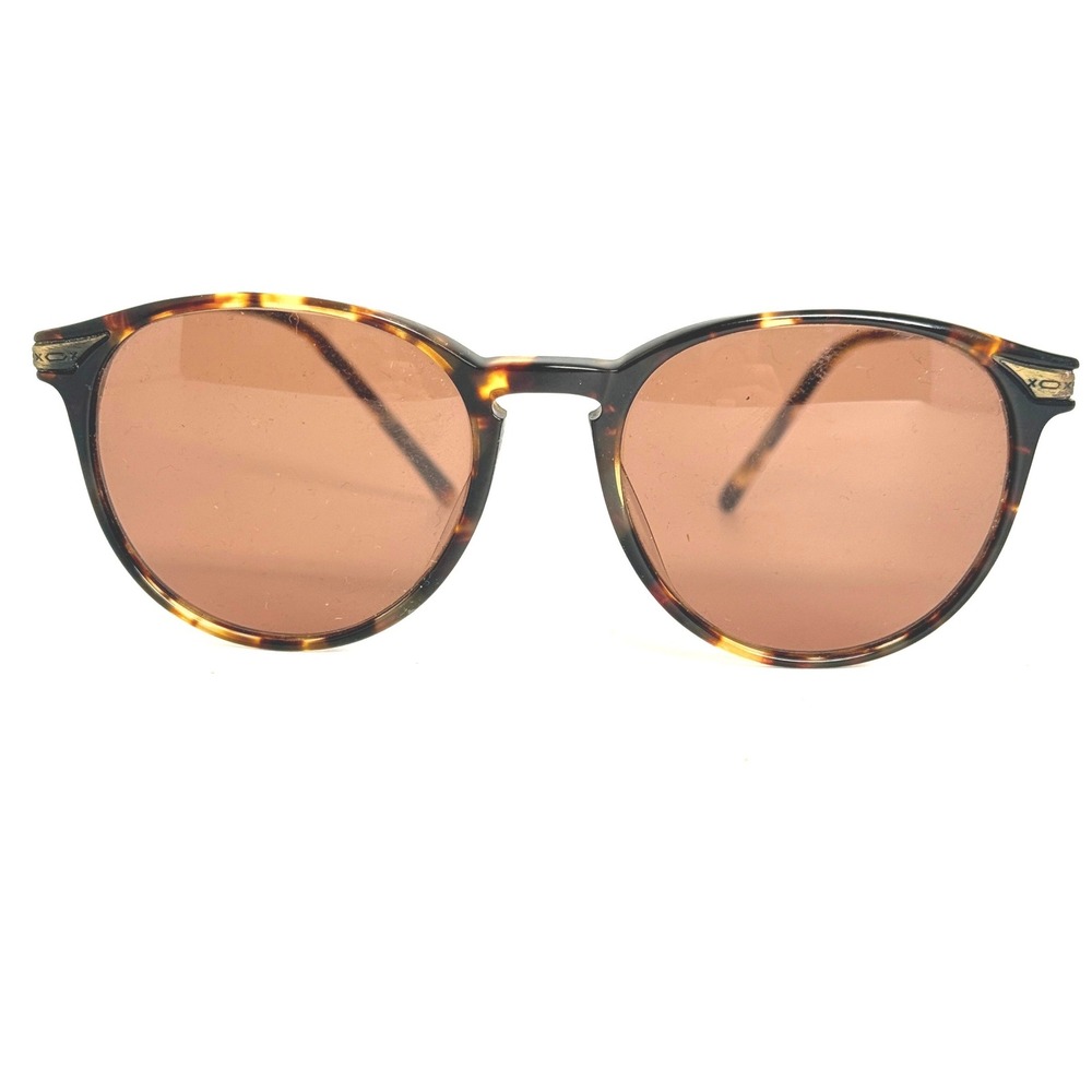Guess Margo GU830 DA 51-17-138 Tortoise Shell Round Sunglasses Brown Lens Mens